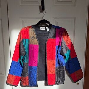 Chico's Multi Colored Silk Jacket